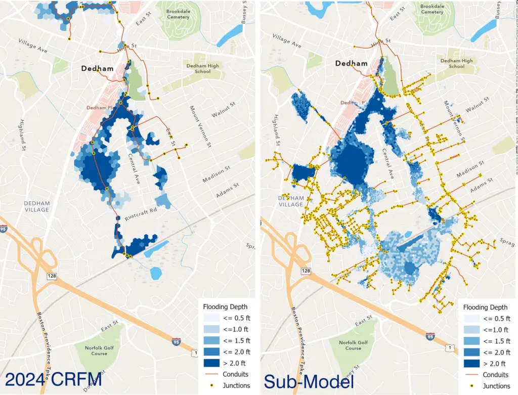 A map showing a sensitivity analysis.