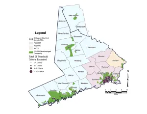 Map of LIDAC Communities within Southwestern Connecticut